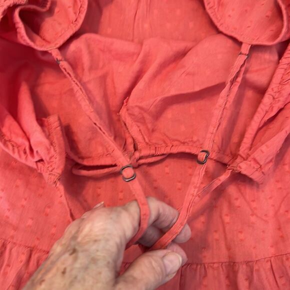 Old Navy NWT szXXL orange flowy tiered adjustable strap top - Picture 4 of 8